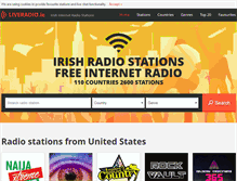 Tablet Screenshot of liveradio.ie